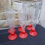 6 heart champagne glasses Image 2