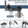 4 Function Shower Mixer Set with Rainfall Top, 3-Spray Handheld, Pull-Out Spray Gun & Tap, Height Adjustable Riser Bar,Grey Titanium Colour Image 3
