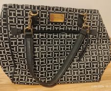 Tommy Hilfiger Monogram Jacquard Tote Bag Authentic