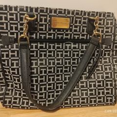 Tommy Hilfiger Monogram Jacquard Tote Bag Authentic