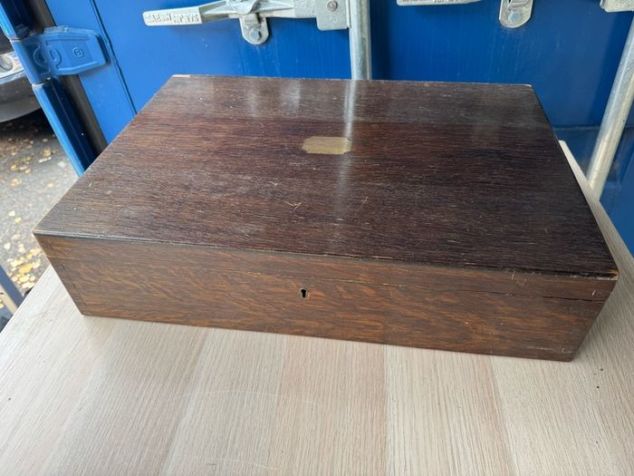 Antique Oak Maples Cutlery Canteen