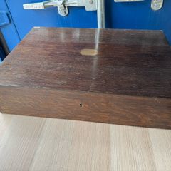 Antique Oak Maples Cutlery Canteen