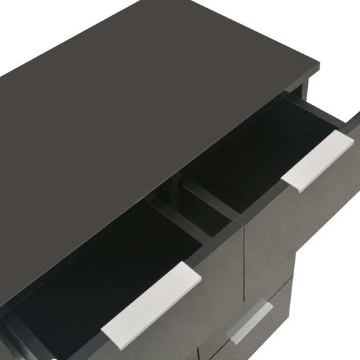 Sideboard High Gloss Black 60x35x76 cm Chipboard