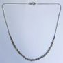 Vintage Sterling Silver Braided Chain  Necklace. length 17" - 2,90g Image 7