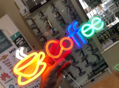 COFFEE NEON Multicolour sign for Coffeeshops and Bars
