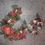 Door Wreath ( Giant- sized) and floral arrangement. Image 4