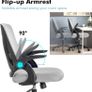 NEW SALE | Office Desk Chair, Ergonomic Mesh Chair With 90 Degree Flip-up Armrest Swivel Computer Chair With Lumbar Support, Adjustable Height, Back Support Image 5