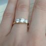 CZ trilogy ring 18CT gold Image 3