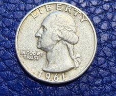 1961 Liberty Silver Quarter Coin
