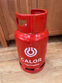Empty propane gas tank