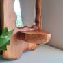 Large Live Edge Wood Wall Mirror With Shelf Image 2
