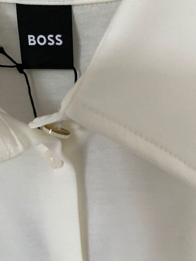 Designer brand Hugo Boss ladies soft cotton cream shirt blouse BRAND NEW