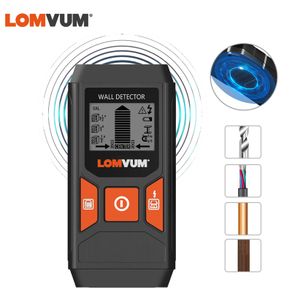 Metal Detector Backlit Black AC Wood Stud Finder Cable Wires Depth Tracker Underground Sturs Wall Scanner LCD HD Display