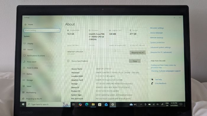 Lenovo Thinkpad Yoga X1 Laptop/Tablet, i7, 16Gb, 477GB SSD