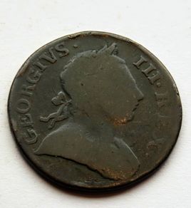 1772 Copper Half a penny King George III
