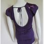 Smoove" purple open back top, Image 2