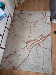 Modern Marble Effect Rug 210 x 150 cm
