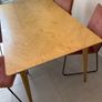 Light Oak Table & 4 pink velvet Chairs Image 2