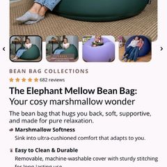 Bean Bag Elephant Living