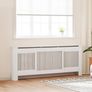 MDF Radiator Cover White 205 cm Image 2