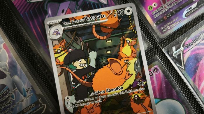Team Rocket's Raticate ! Illustration Rare ! from Destined Rivals Set ! 2025 ! Pokemon Card !