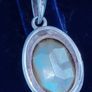 Vintage Sterling silver pendant with blue crystal Image 4