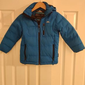 Boys Trespass Blue Tuff Padded Winter Jacket Age 3-4 Years