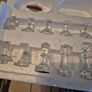 Glass Chess Set With Clear and Opaque Pieces Image 2