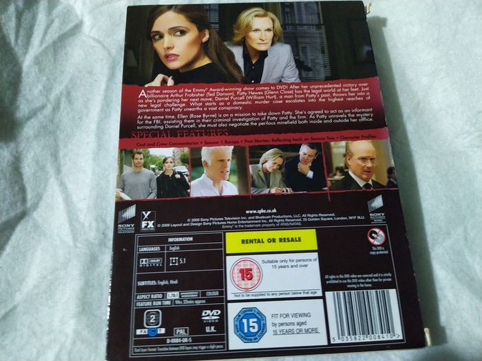 Damages Complete Season 2 Dvd Boxset