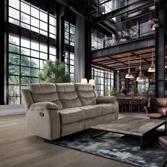 3-Seater Brown Recliner Sofa