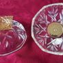 Killarney Crystal Cut Crystal Glass Happy Birthday Lidded Jewelry Dish / Bowl With 24 Carat Gold Cover Handle and Footed Base Finishing Made In Ireland Image 6