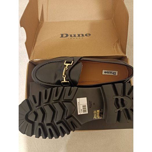Dune Black Loafers UK7