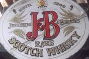 a vintage pub mirror J.AND B .rare scoth whiskey est 1749