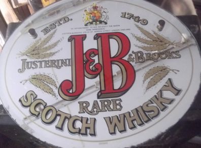 a vintage pub mirror J.AND B .rare scoth whiskey est 1749