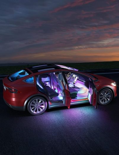 Govee RGBIC Interior Car Lights with App Control, Segmented Colour, 2-Line Design Lighting Kit, DIY Effects, Music and 30 Scene Modes for Cars, Trucks