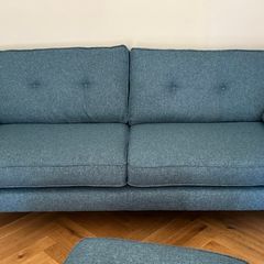 French Connection DFS Zinc Teal 4 Seater sofa