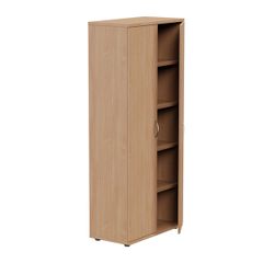 Lockable Bookcase H1850mm - 5 Levels - Beech