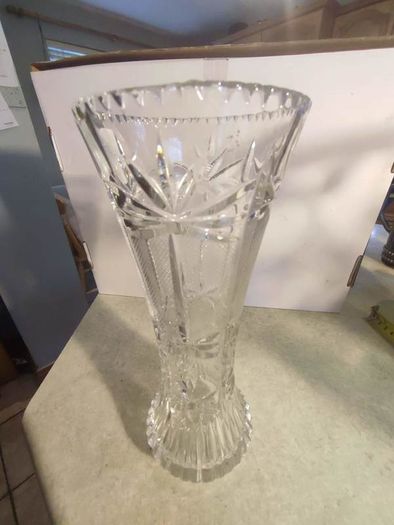 Lovely Bohemian Crystal Vase.