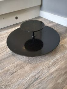 Black metal stand