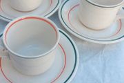 Arklow brendan erin stone design 3 x cups and Saucers,vintage collectors items ,buyer collects or pays postage thank you, see pictures for condition, sold as seen.