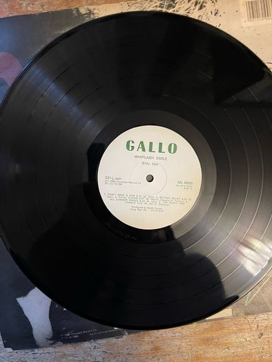 Rare Billy Idol promotional copy Zimbabwe release of whiplash smile. Vinyl is nm and sleeve is vg