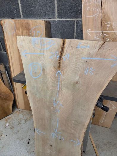Live Edge Sycamore slab - Kiln Dried
