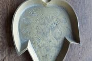 Vintage Brass Leaf Shaped Ashtray