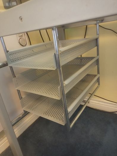 Large Glass Top Home Office Desk - Very Good Condition