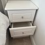 White sturdy bedside lockers x2 Image 4
