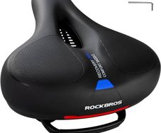 NEW SALE |  Bike Seat Cushion Comfortable Soft Bicycle Saddle for Men Women Ergonomic Breathable Waterproof Bicycle Seat Fits MTB, Road Bike, Spinning Bike, Exercise Bike, City Bike 26 x 22cm