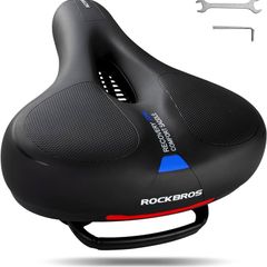 NEW SALE |  Bike Seat Cushion Comfortable Soft Bicycle Saddle for Men Women Ergonomic Breathable Waterproof Bicycle Seat Fits MTB, Road Bike, Spinning Bike, Exercise Bike, City Bike 26 x 22cm