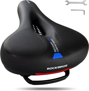 NEW SALE |  Bike Seat Cushion Comfortable Soft Bicycle Saddle for Men Women Ergonomic Breathable Waterproof Bicycle Seat Fits MTB, Road Bike, Spinning Bike, Exercise Bike, City Bike 26 x 22cm