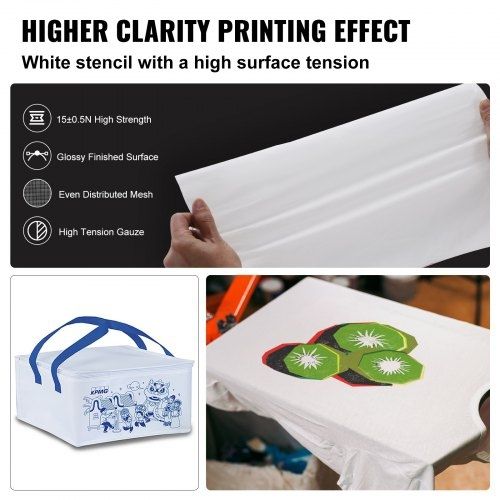 Screen Printing Kit Silk Screen Printing Frame 20x24in 110 Count Mesh 6pcs