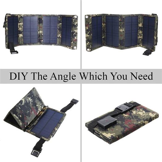 2022New Solar Panel 20W Camping Equipment Portable Solar Chargers Waterproof Camping Supplies Survival Gadgets